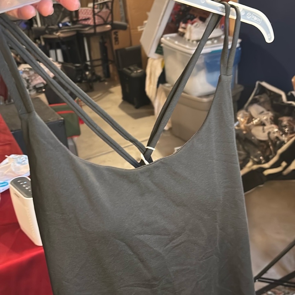 Elegant grey Camisole with Adjustable Straps and Soft Fabric